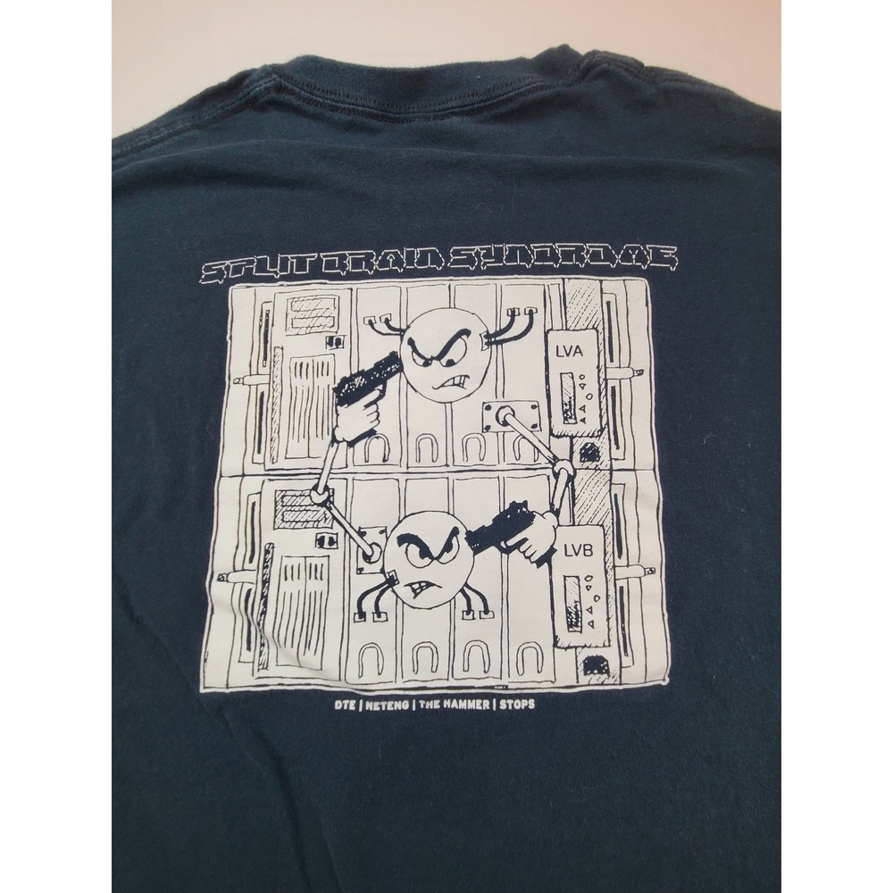 Split Brain Syndrom Graphic T-Shirt Black‎ Men's L Gildan Ultra Cotton